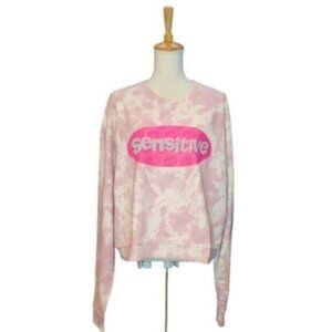 BSR By -BSR By Samii Ryan Sensitive Tie Dye Sweatshirt In Pink Size XL